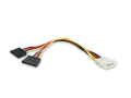 NANOCABLE-caboSataalimentação5.25(Molex 4 pinos)M-2xSataH20